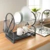 Addis Dish Drainer - Grey -Home Discount Store 241067 2 tier dish drainer grey
