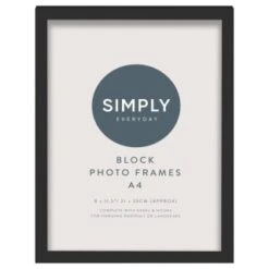 Simply Everyday A4 Block Frames 3pk - Black -Home Discount Store 305876 3pk simply everyday block frame a4 black 2