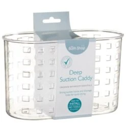 Simply Deep Plastic Suction Caddy - Clear -Home Discount Store 308158 Deep Suction Caddy