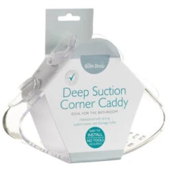 Suction Plastic Corner Caddy - Clear -Home Discount Store 308159 Deep Suction Corner Caddy