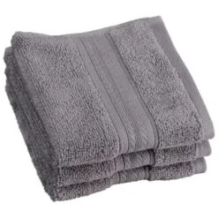 B&M Signature Zero Twist Face Cloth 3pk - Grey 7 B&M Signature Zero Twist Face Cloth 3pk - Grey -Home Discount Store 317253 Signature 3 pack Face Cloths grey