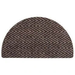 B&M Half Moon Indoor Chevron Doormat 40 X 70cm -Home Discount Store 319759 Half Moon Indoor Chevron Mat 40x70cm brown