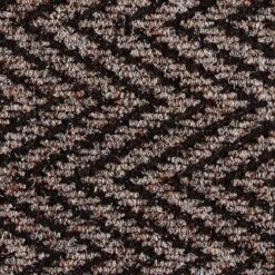B&M Half Moon Indoor Chevron Doormat 40 X 70cm -Home Discount Store 319759 Half Moon Indoor Chevron Mat 40x70cm brown detail 2
