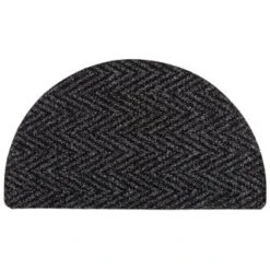 B&M Half Moon Indoor Chevron Doormat 40 X 70cm -Home Discount Store 319759 Half Moon Indoor Chevron Mat 40x70cm dark grey