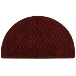 B&M Half Moon Indoor Chevron Doormat 40 X 70cm -Home Discount Store 319759 Half Moon Indoor Chevron Mat 40x70cm red