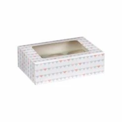 Betty Winters Cupcake Boxes 4pk -Home Discount Store 320783 4pk cupcake boxes holds 6 pastel triangles 2