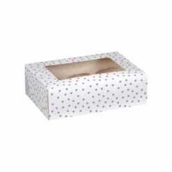 Betty Winters Cupcake Boxes 4pk -Home Discount Store 320783 4pk cupcake boxes holds 6 silver spot 3