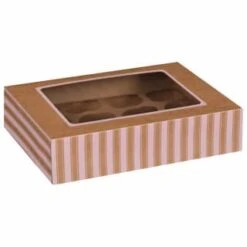 Betty Winters Large Cupcake Boxes 2pk -Home Discount Store 320784 4pk cupcake boxes holds 12 pink 2