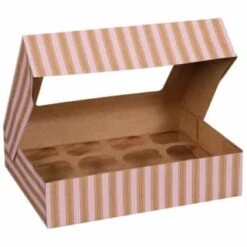 Betty Winters Large Cupcake Boxes 2pk -Home Discount Store 320784 4pk cupcake boxes holds 12 pink 3