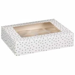 Betty Winters Large Cupcake Boxes 2pk -Home Discount Store 320784 4pk cupcake boxes holds 12 silver spot 2