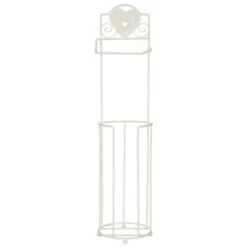 B&M Heart Toilet Roll Caddy - White -Home Discount Store 328644 heart roll caddy white1