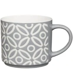 B&M Jumbo Embossed Stacking Mugs 4pk -Home Discount Store 329369 Jumbo Embossed Stacking Mugs Set of 4 2