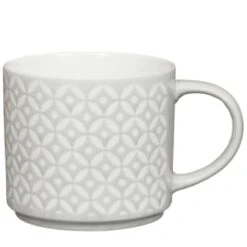 B&M Jumbo Embossed Stacking Mugs 4pk -Home Discount Store 329369 Jumbo Embossed Stacking Mugs Set of 4 4