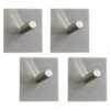 B&M Metal Adhesive Hooks 4pk - Square -Home Discount Store 332165 metal adhesive hoot set of 4 square