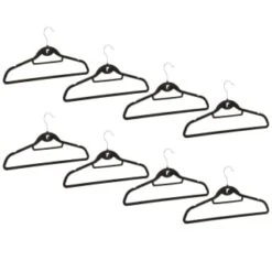 B&M Pure Velvet Hangers 8pk - Black -Home Discount Store 333534 8pk velvet hangers black group