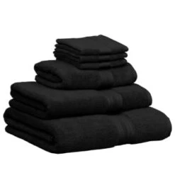 B&M Signature Bath Sheet - Black -Home Discount Store 337604 337633 337634 337636 signature zero twist towels black 1