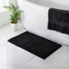 B&M Signature Microfibre Noodle Bath Mat - Black -Home Discount Store 345476 signature bath mat black