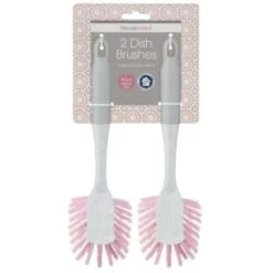 B&M Dish Brushes 2pk - Blush -Home Discount Store 345628 2 printed dish brushes blush 3