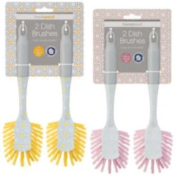 B&M Dish Brushes 2pk - Blush -Home Discount Store 345628 2 printed dish brushes group