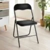 B&M Luxe Velvet Folding Chair - Black -Home Discount Store 349907 luxe velvet folding chair black