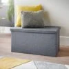 B&M Grey Coffee Table Ottoman