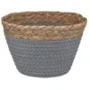 B&M Mini Cotton Wicker Basket - Grey -Home Discount Store 355715 mini straw and cotton rope string basket grey