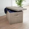 B&M Foldable Storage Box - Grey 2 B&M Foldable Storage Box - Grey -Home Discount Store 355745 grey foldable box