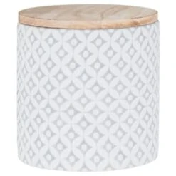 B&M Embossed Geometric Storage Canisters 3pc 13 B&M Embossed Geometric Storage Canisters 3pc -Home Discount Store 356821 storage canisters geo grey