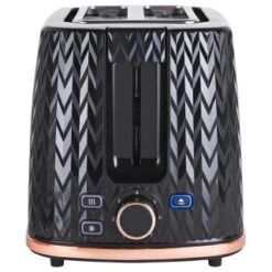 Goodmans Textured 2 Slice Toaster - Black & Rose Gold -Home Discount Store 358961 goodmans textured toaster black rose gold