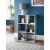 Lokken 6 Cube Shelving Unit - Grey -Home Discount Store 360086 lokken 6 cube grey