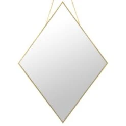 B&M Diamond Hanging Mirror - Gold -Home Discount Store 362622 diamond hanging mirror 2