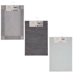 B&M Metallic Woven Placemats - Charcoal 4pk -Home Discount Store 363876 363869 380285 4pk silver metallic woven main 2 1