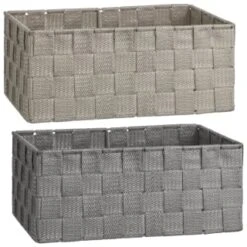 B&M Woven Storage Baskets 3pk - Silver -Home Discount Store 365979 365978 3pk woven baskets group 2