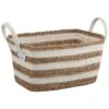 B&M Tribal Nature Striped Wicker Basket 1 B&M Tribal Nature Striped Wicker Basket -Home Discount Store 366018 cream and wicker stripe basket