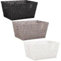 B&M Vannes Heart Cut Out Wicker Basket - Grey 5 B&M Vannes Heart Cut Out Wicker Basket - Grey -Home Discount Store 366019 395980 heart cut out wicker basket main 1