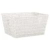 B&M Vannes Heart Cut Out Wicker Basket - White 1 B&M Vannes Heart Cut Out Wicker Basket - White -Home Discount Store 366019 heart cut out wicker basket white