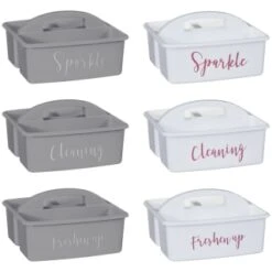 B&M Grey Slogan Cleaning Caddy - Freshen Up -Home Discount Store 367012 slogan cleaning caddy main