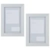 B&M Block Photo Frame 4 X 6" 2pk - Grey -Home Discount Store 367045 2pk block photo frame 4x6 grey