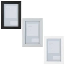 B&M Block Photo Frame 4 X 6" 2pk - Grey -Home Discount Store 367045 2pk block photo frame 4x6 main