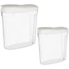 B&M Cereal Storage Container Set 2pk - White 1 B&M Cereal Storage Container Set 2pk - White -Home Discount Store 368613 cereal storage set 2 pk white