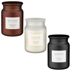 B&M Large Spa Scented Candle - White - Escape -Home Discount Store 368680 368679 368691 large spa candle group 2