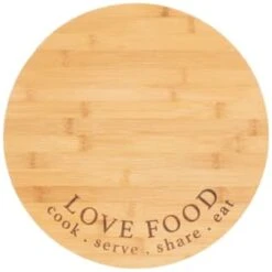 B&M Lazy Susan Rotating Bamboo Serve Board -Home Discount Store 369141 lazy susan rotating bamboo serve board 3