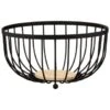 B&M Black Fruit Basket With Wooden Base -Home Discount Store 369469 black fruit basket with wood base