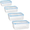 B&M Clip Top Food Containers 4pk - Blue -Home Discount Store 369681 4pk clip top food containers blue group