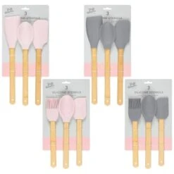 B&M Betty Winters Silicone Utensils 3pk - Grey -Home Discount Store 369971 369972 3pk betty winters silicone utensils main