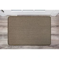 B&M Loop Washable Doormat 50 X 75cm - Natural Stripe -Home Discount Store 370204 loop washable doormat 50x75cm natural stripe