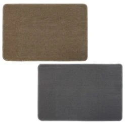 B&M Loop Washable Doormat 50 X 75cm - Grey -Home Discount Store 370206 loop washable doormat 50x75cm natural 1