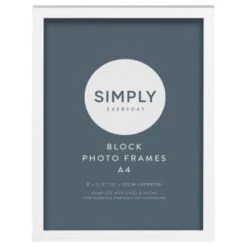 Simply Everyday A4 Block Frames 3pk - White -Home Discount Store 370281 3pk simply everyday block frame a4 2