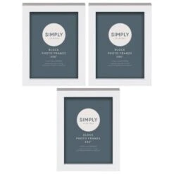 Simply Everyday 4 X 6" Block Frames 3pk - White