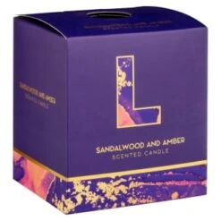 B&M Alphabet Candle (Assorted) - Sandalwood & Amber -Home Discount Store 372815 372816 372849 alphabet candle sandalwood and amber l